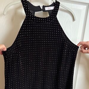 Candie's Black Mini Dress with Silver Accents